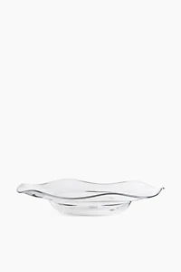 Irregular-Shaped Glass Serving Bowl