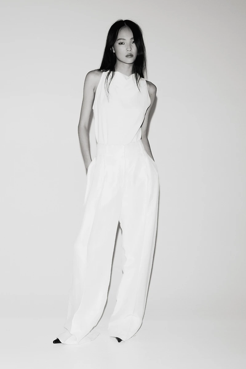 Cowl-Neck Sleeveless Top