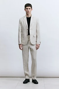 Slim-Fit Linen Suit Pants