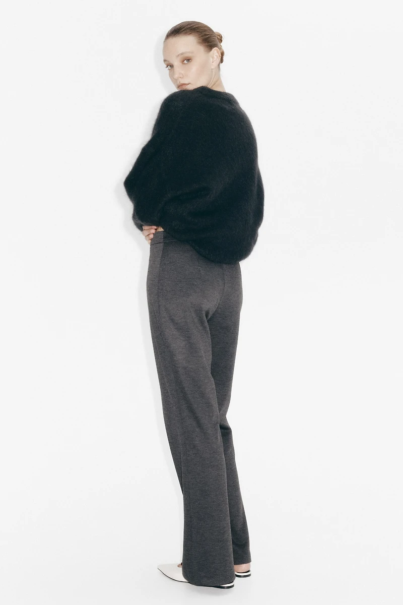 Bootcut Crease-Front Pants