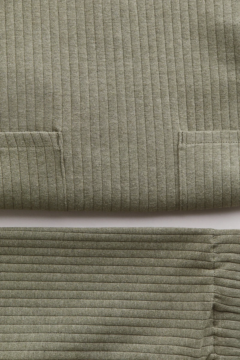 2-Piece Ribbed Cotton Set
