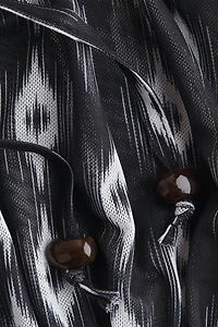 Tie-Detail Mesh Blouse