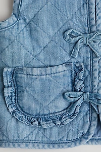 Quilted Denim Vest