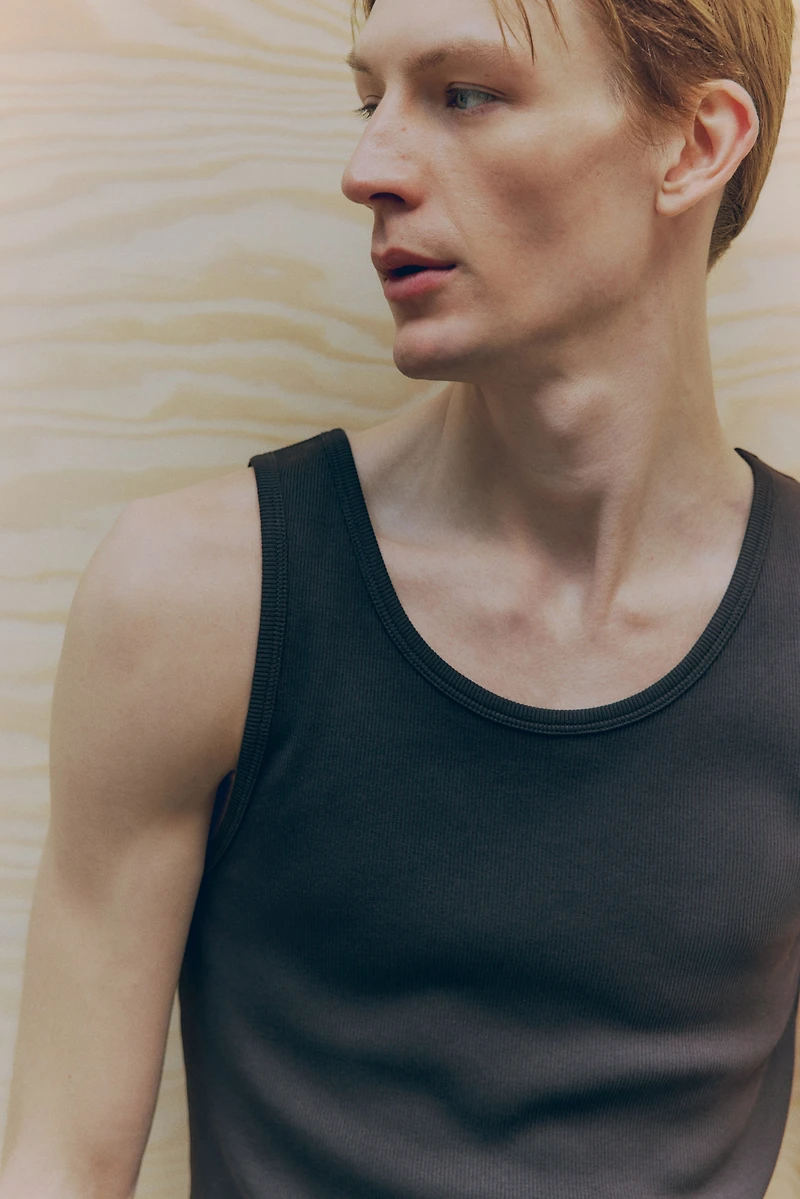 Slim Fit Ribbed Tank Top