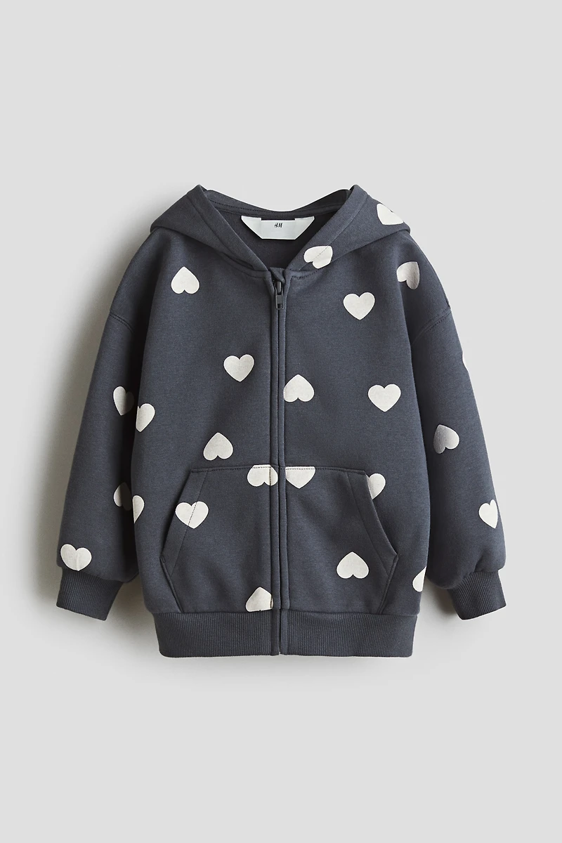 Oversized zip-through hoodie