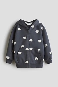 Oversized zip-through hoodie