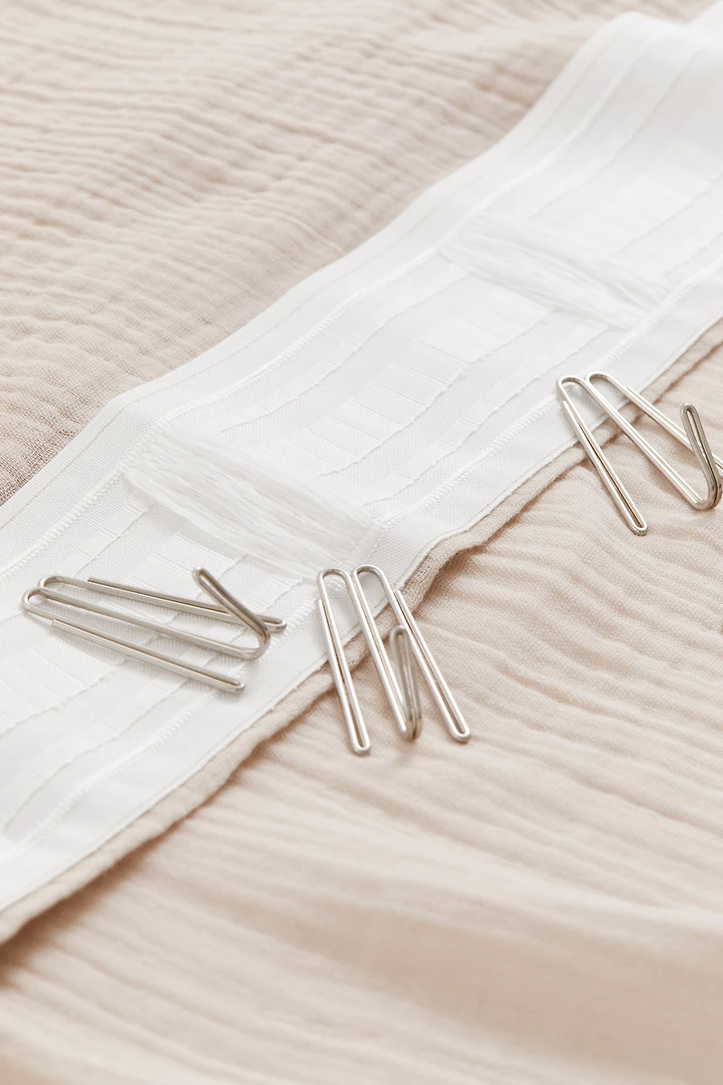 2-pack long muslin curtain lengths