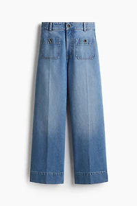 Jean ample taille haute à la cheville