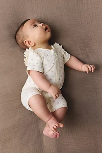 2-Pack Ruffle-Trimmed Cotton Pajama Jumpsuits