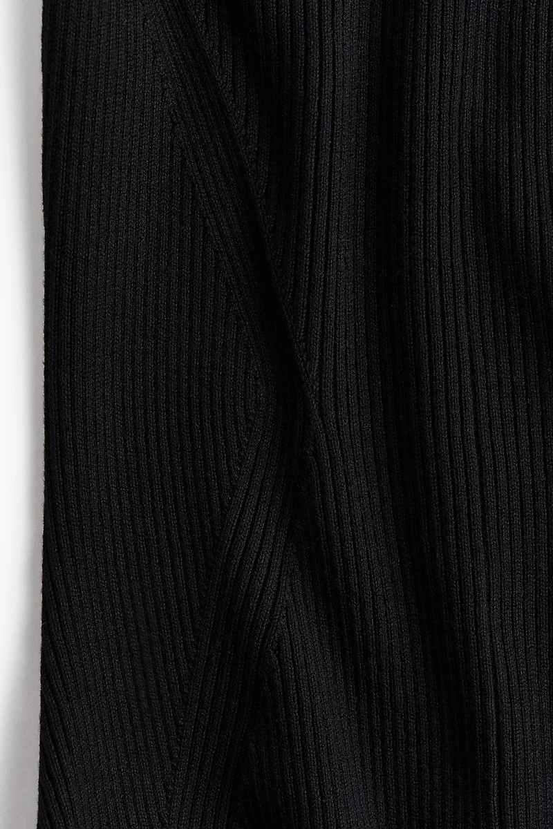 Robe bandeau en tricot côtelé
