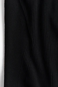 Robe bandeau en tricot côtelé