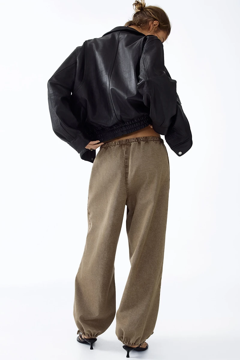 Balloon-Leg Denim Pants
