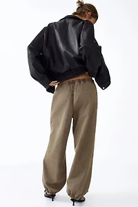 Balloon-Leg Denim Pants