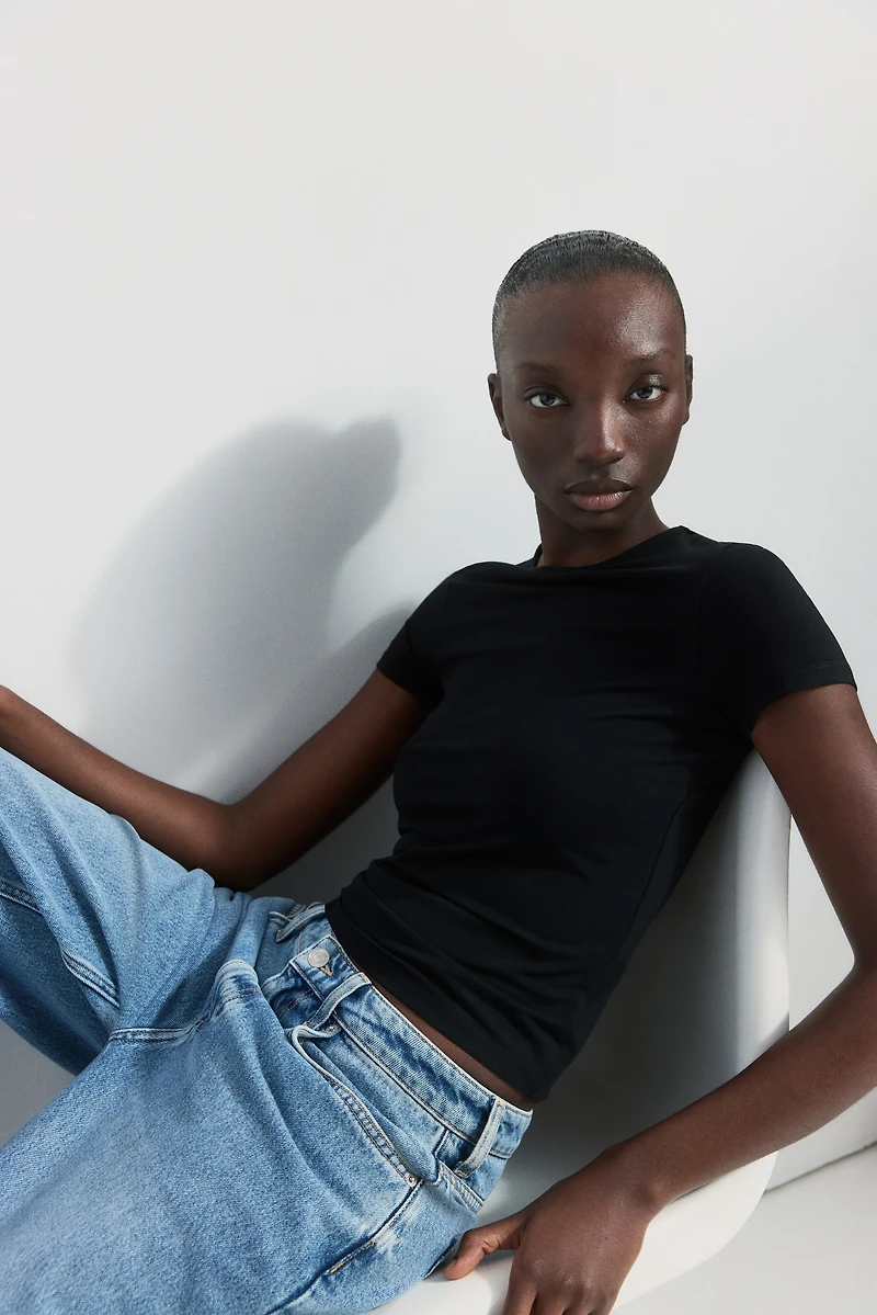 Fitted Viscose T-Shirt