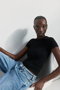 Fitted Viscose T-Shirt