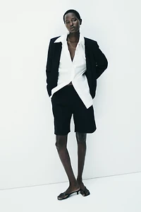 Short chic en lin mélangé