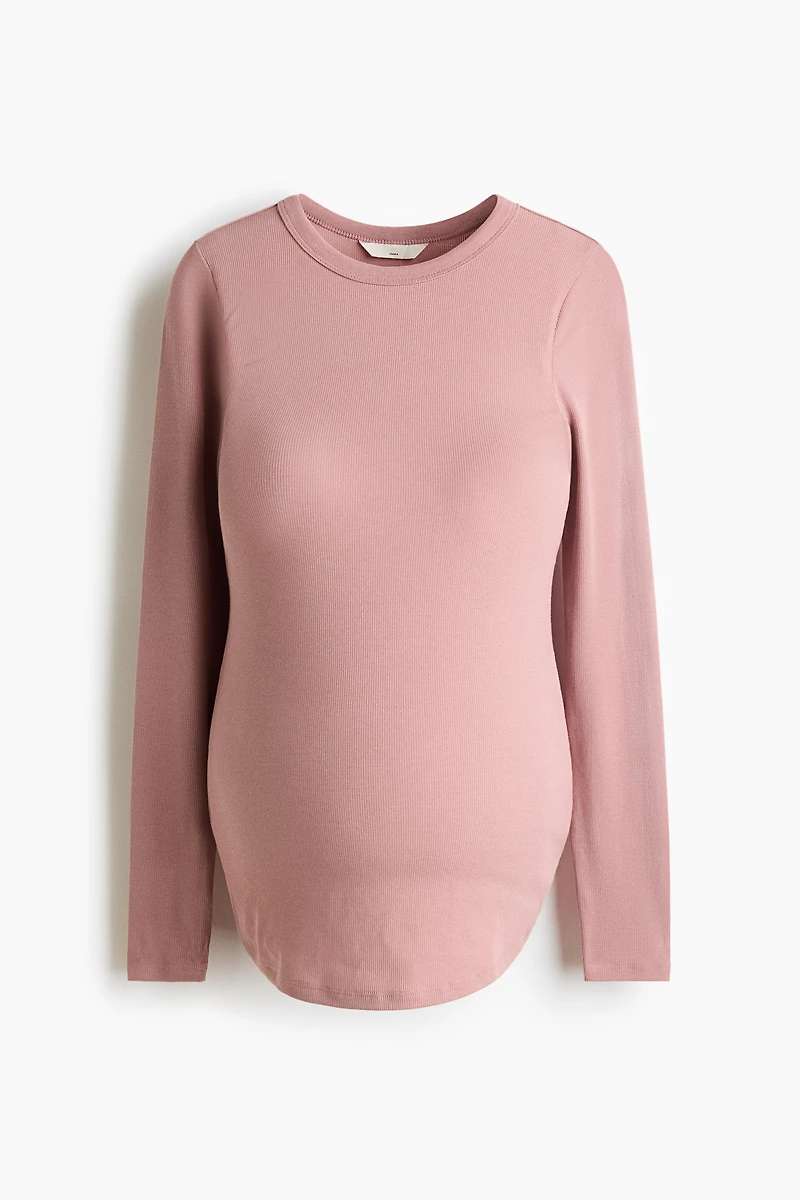 MAMA Ribbed Jersey Top