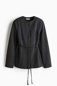 Blazer ceinturé en point de Rome