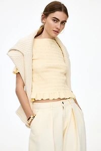 Textured-Knit Top