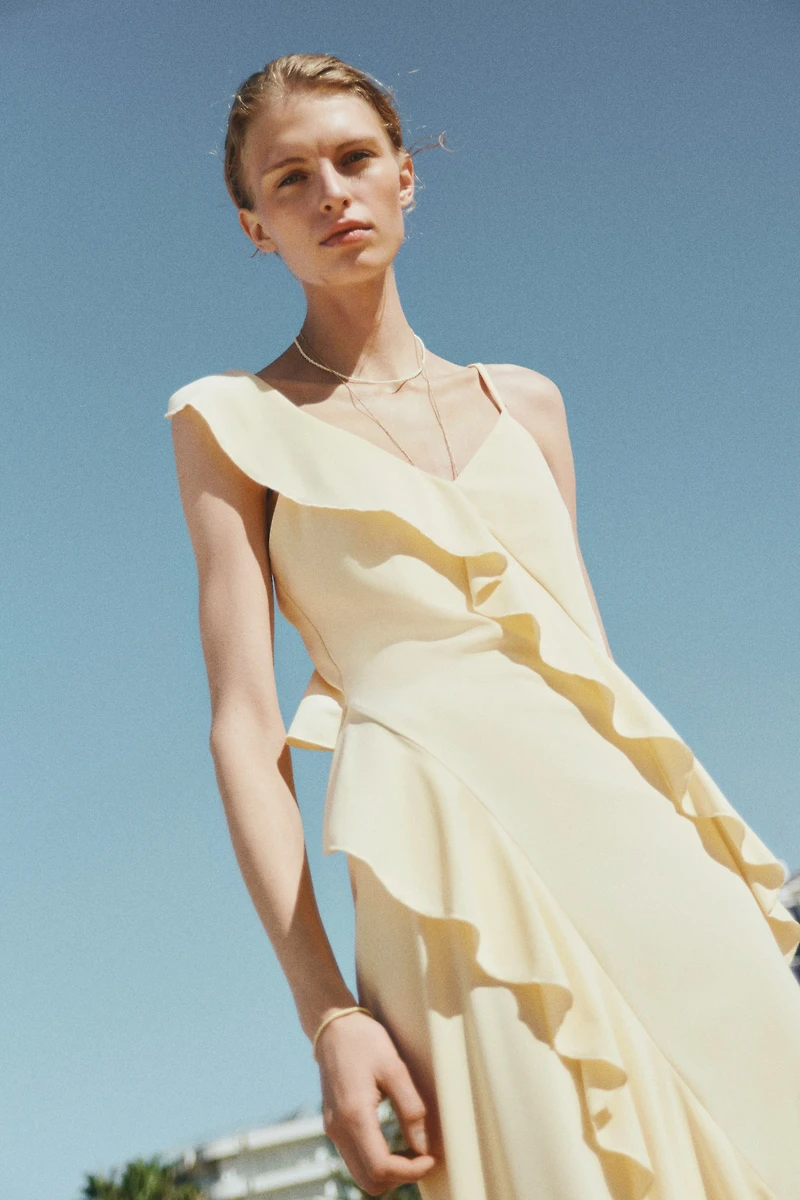 Robe volantée en jersey