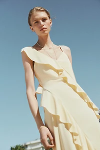 Robe volantée en jersey