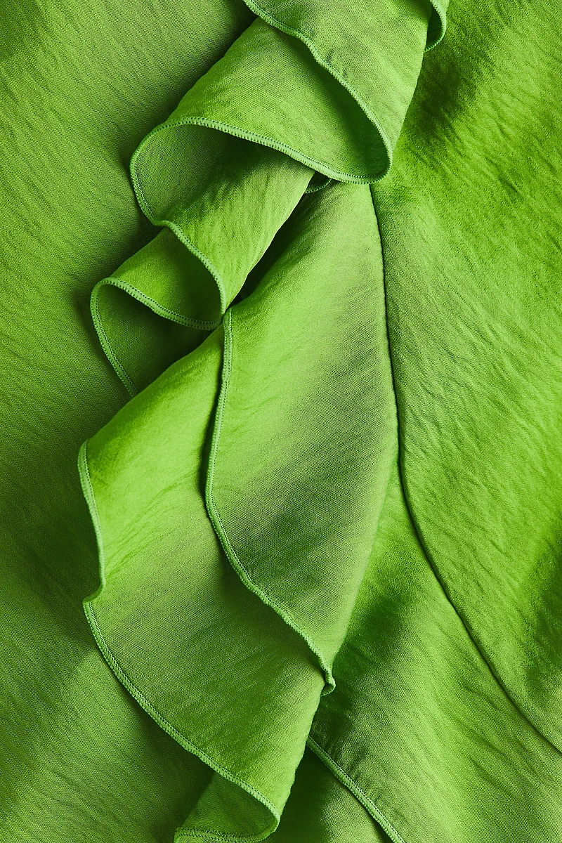 Flounce-Trimmed Strappy Dress