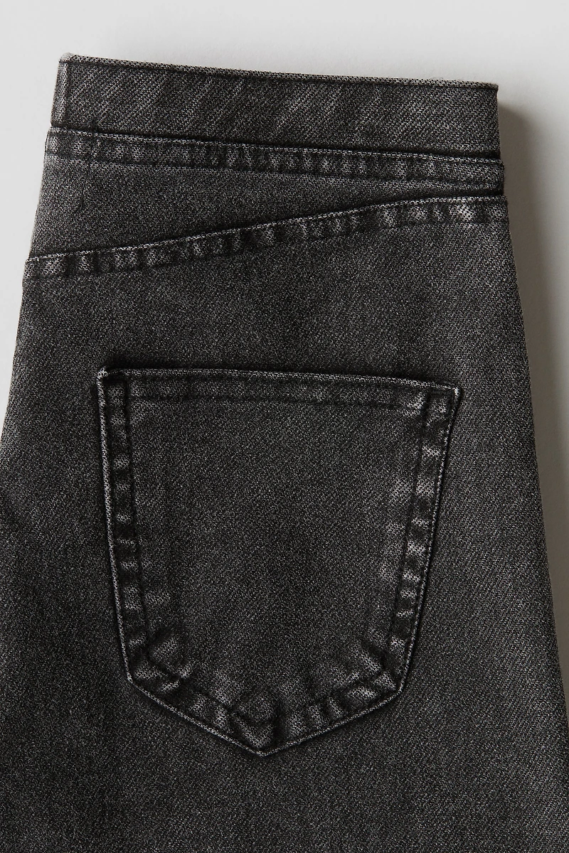 Pantalon large façon denim