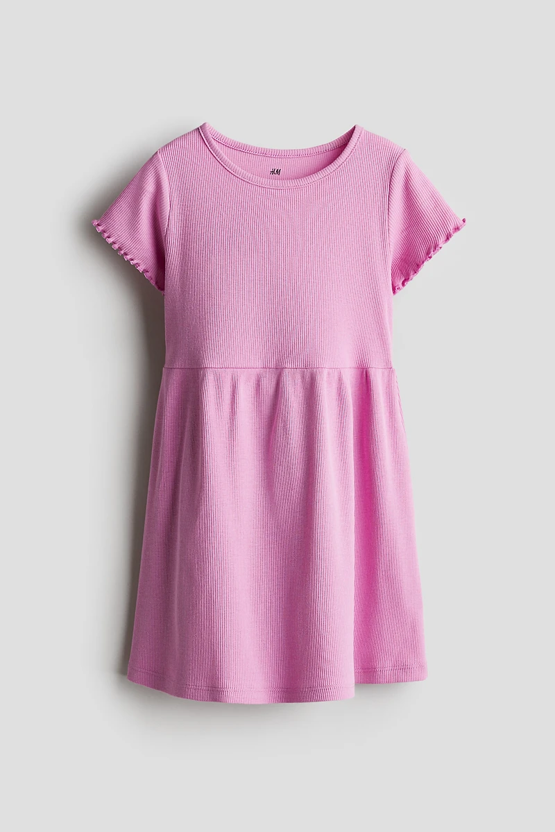 Robe en jersey côtelé
