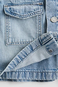 Jupe-short en denim de coton