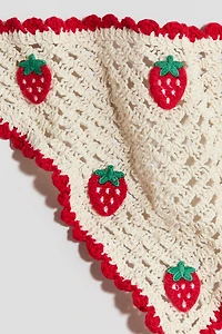 Crochet-Look Cotton Headscarf