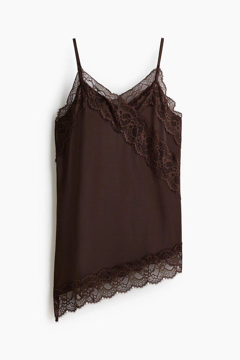 Lace-Detail Jersey Camisole Top
