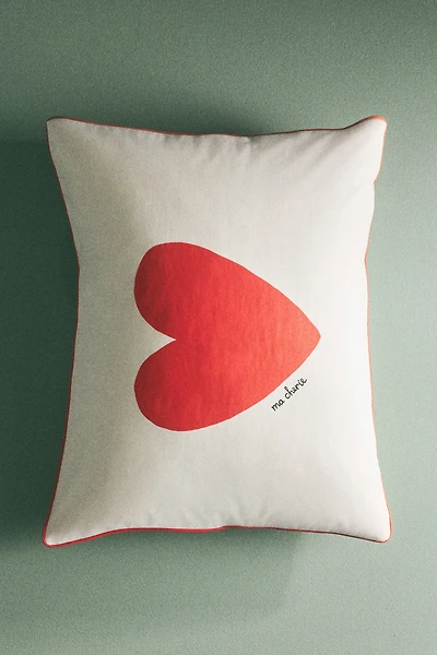 Cotton Pillowcase with Printed Motif