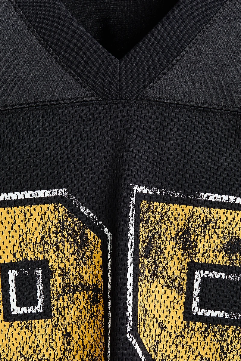 Oversized Printed Mesh T-Shirt