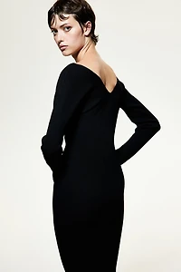 Rib-Knit Bodycon Dress