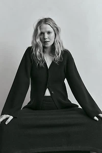 MAMA Jupe évasée en maille