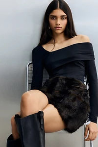 Draped One-Shoulder Top