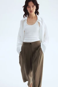 Wide-Leg Ankle-Length Pants