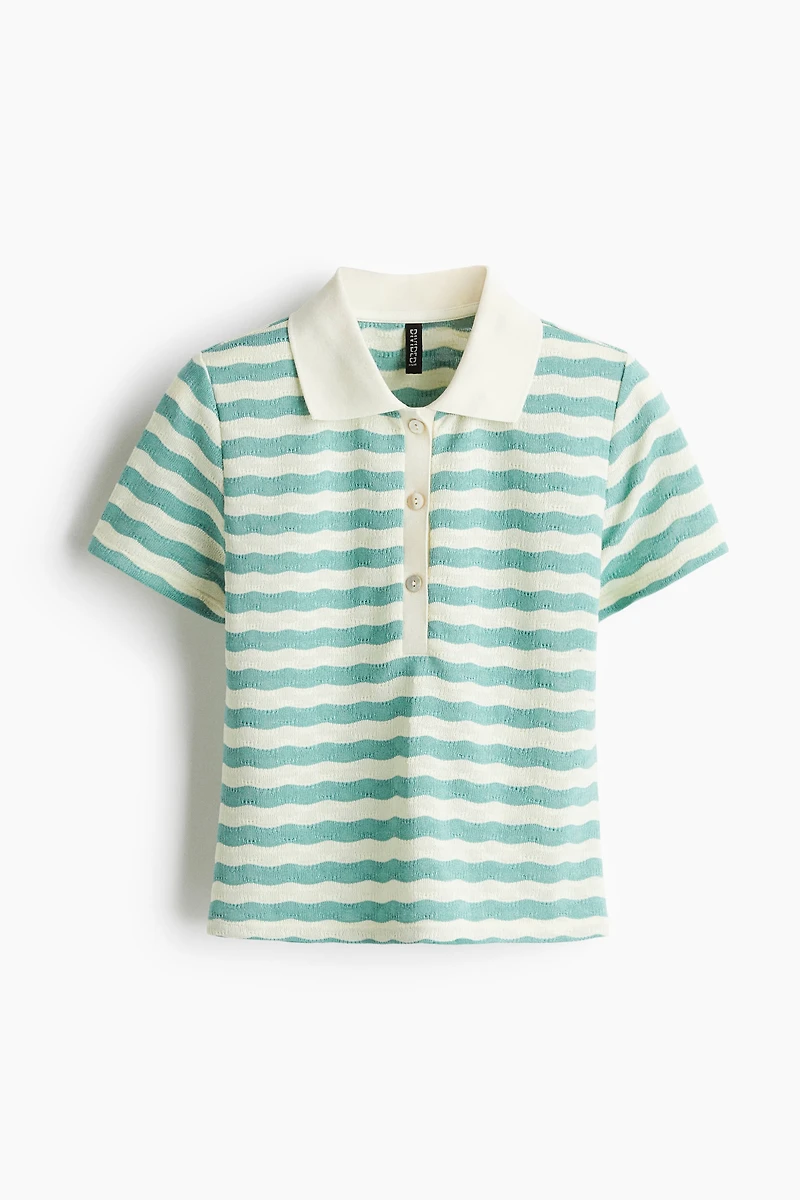 Textured-Knit Polo Shirt