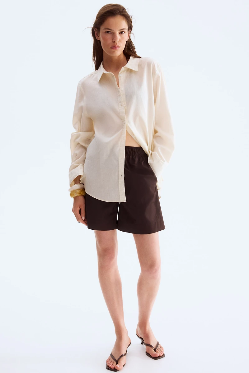 Cotton Shorts with Drawstring