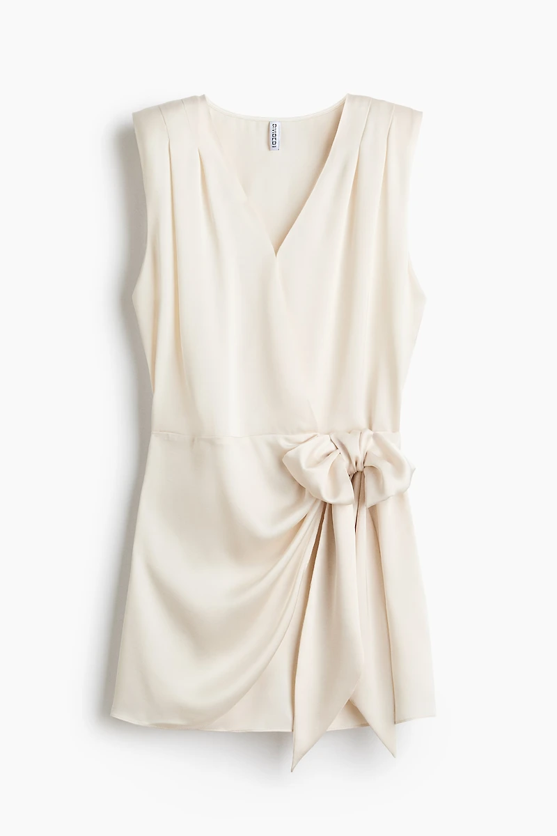 Robe portefeuille en satin