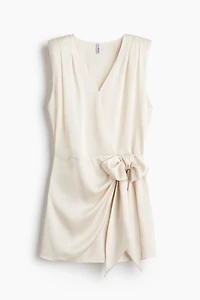 Robe portefeuille en satin