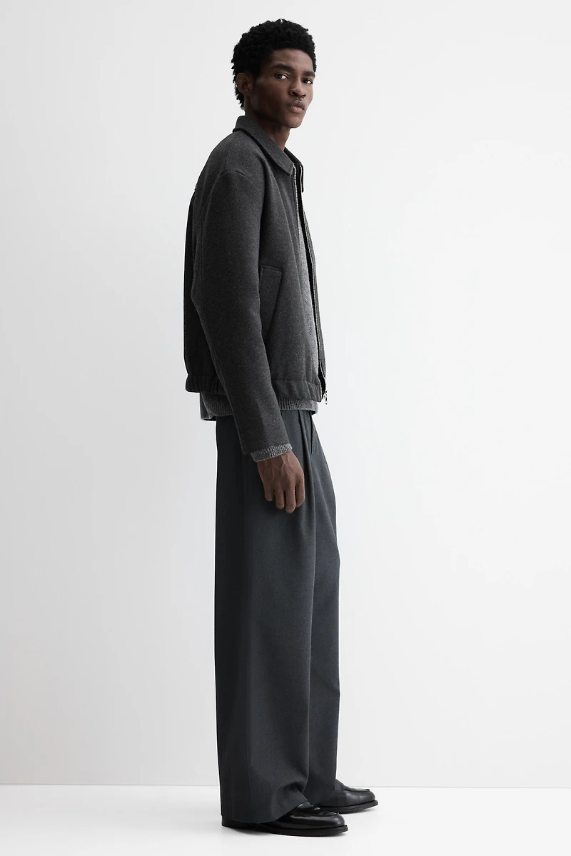 Veste-chemise feutrée classique