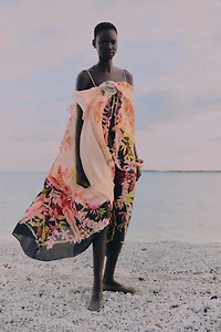 Flounce-Trimmed Strappy Dress