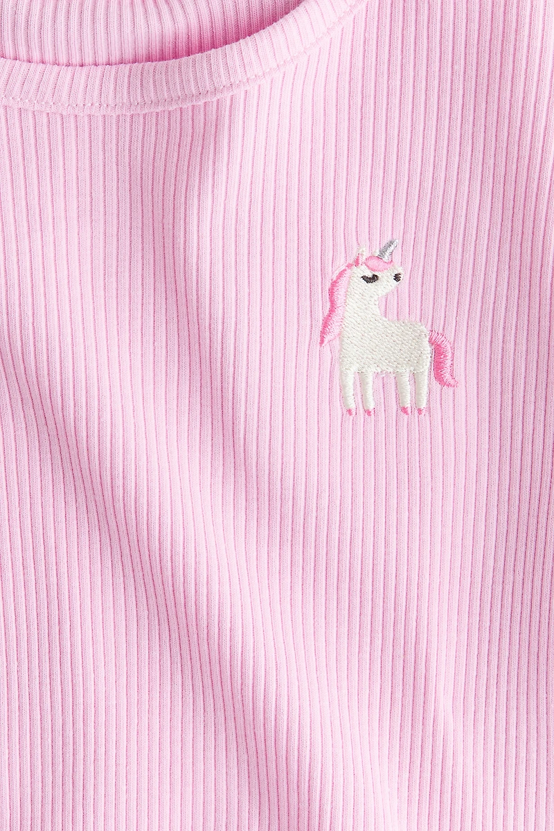 Cotton Top with Embroidered Detail