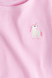 Cotton Top with Embroidered Detail