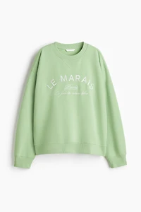 Sweatshirt with Text Motif