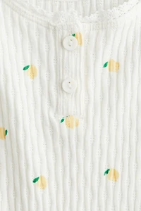 Camisole en pointelle de coton