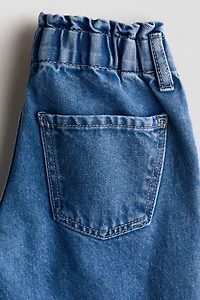 Wide Leg Paper-Bag Jeans