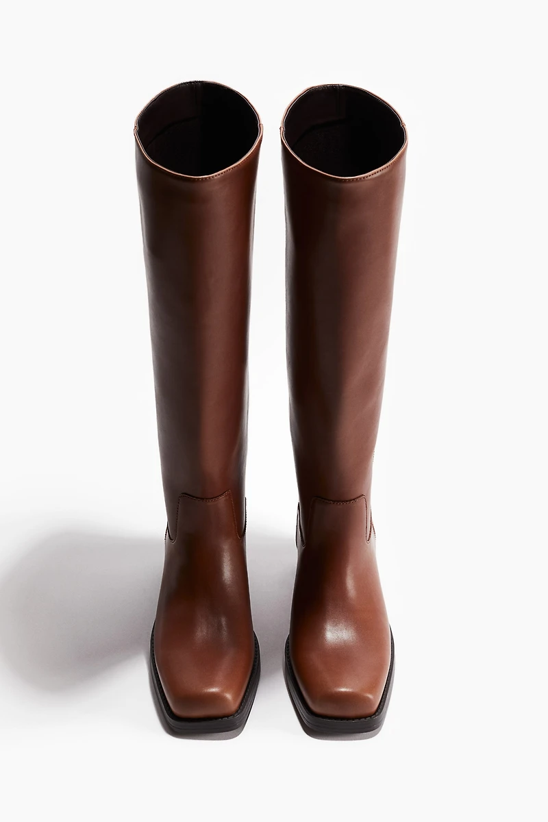Knee-High Biker Boots
