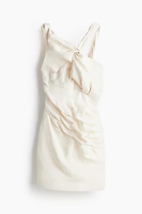 Asymmetric Linen Mini Dress